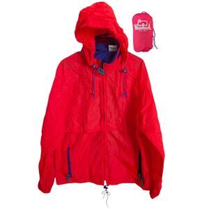 Vintage Woolrich Men's Pink Purple Windbreaker Packable Large